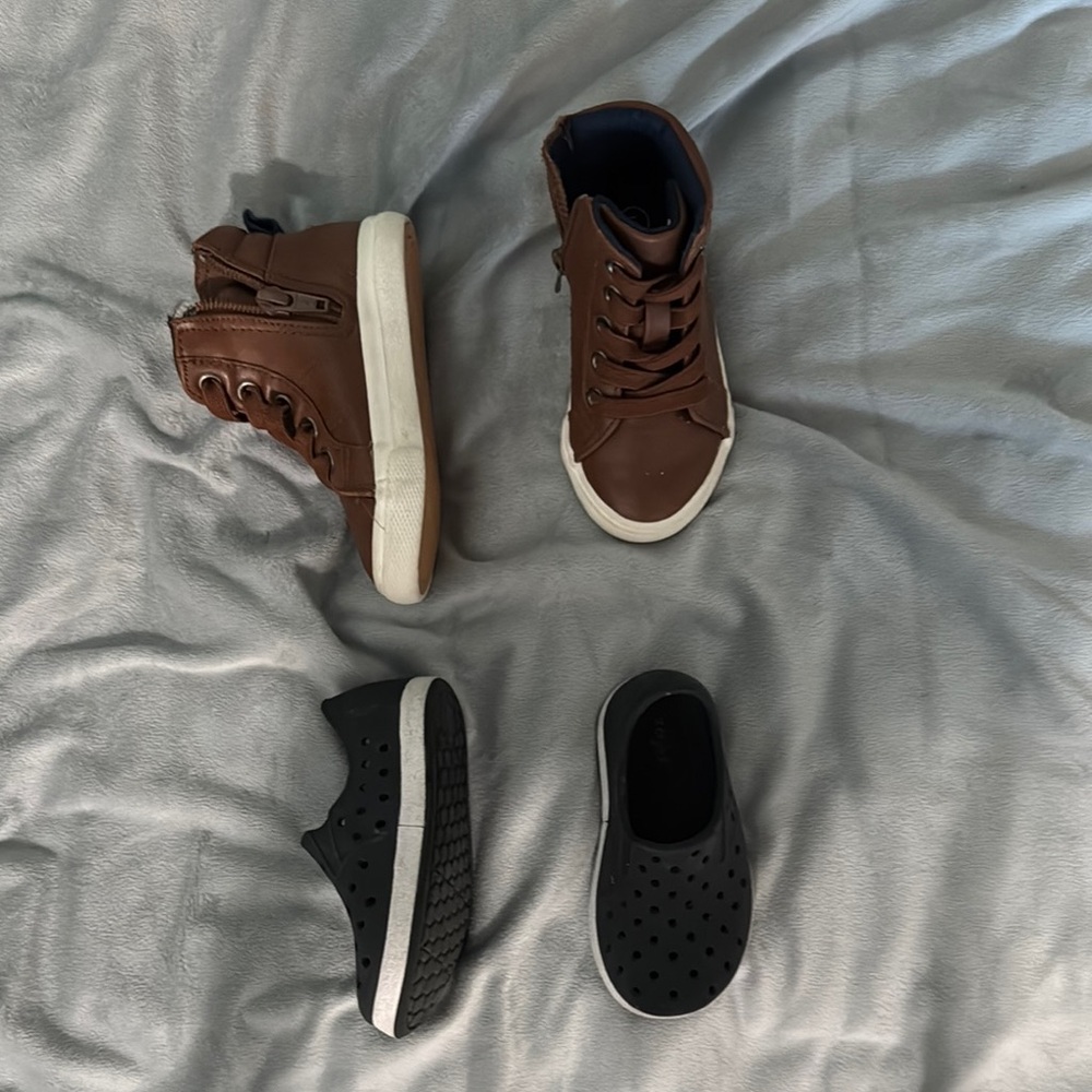 Cat & Jack Brown and Black Kids Sneakers